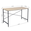 Homy Casa Modern 47-Inch Computer Desk and Workstation Table-Oak