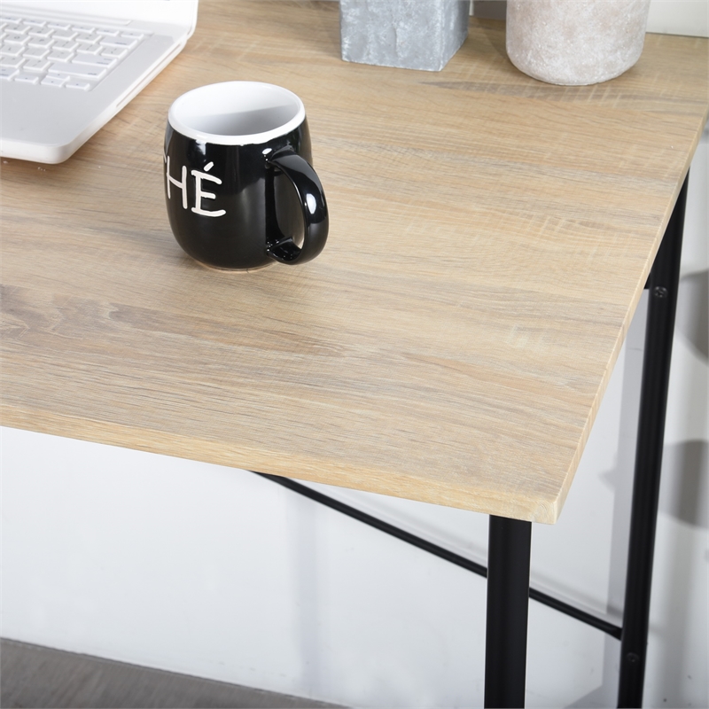 Homy Casa Modern 47-Inch Computer Desk and Workstation Table-Oak