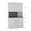 Homycasa Modern Kitchen Pantry Cabinet with LED Lighting