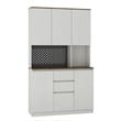 Homycasa Modern Kitchen Pantry Cabinet with LED Lighting
