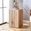 Homycasa Rustic Solid Wood Coffee Table with Cube Design-Natural