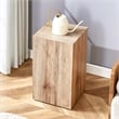 Homycasa Rustic Solid Wood Coffee Table with Cube Design-Natural