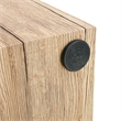 Homycasa Rustic Solid Wood Coffee Table with Cube Design-Natural