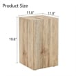 Homycasa Rustic Solid Wood Coffee Table with Cube Design-Natural