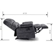 Homycasa Manual Recliner Chair in Fabric for Living Room-Dark Gray