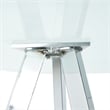 Homycasa Modern Glass Top Side Table with Metal Legs-Chrome