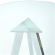Homycasa Modern Glass Top Side Table with Metal Legs-Chrome