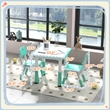 Homycasa Kids Activity Green Table and Chair Set Adjustable-Plastic