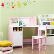 Homycasa Toddler Desk and Chair Set Kids Writing Desk Study-Pink