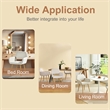 Homycasa Dining Chairs Set of 2 Upholstered Seat with Arms Metal Legs Beige