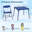 Homycasa Kids Table Chair Set Multicolor 4 Piece Set for Play and Dining