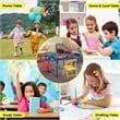 Homycasa Kids Table Chair Set Multicolor 4 Piece Set for Play and Dining