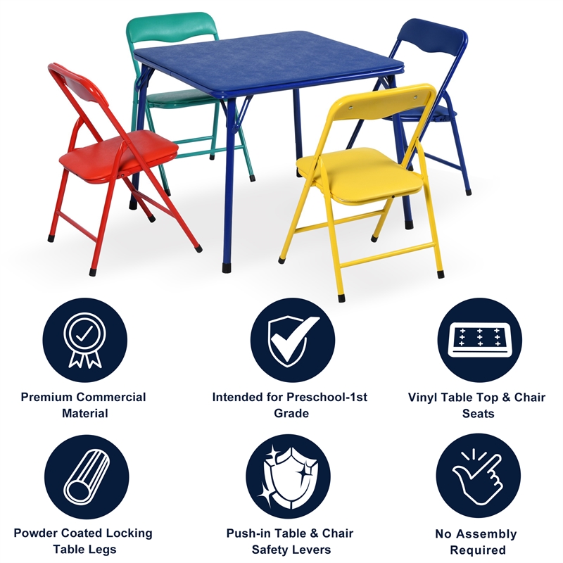 Homycasa Multicolor Kids Table Chair Set Bright and Cheerful Design