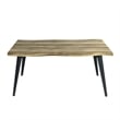 Homycasa Dining Table MDF Wave Edge Writing Home Office Desk Walnut