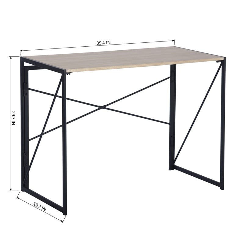 Homycasa 39 inch Home Office Desk Writing Computer Table Oak
