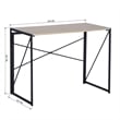 Homycasa 39 inch Home Office Desk Writing Computer Table Oak