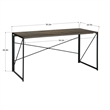 Homycasa 55 inch Home Office Desk Computer Writing Study Table Black