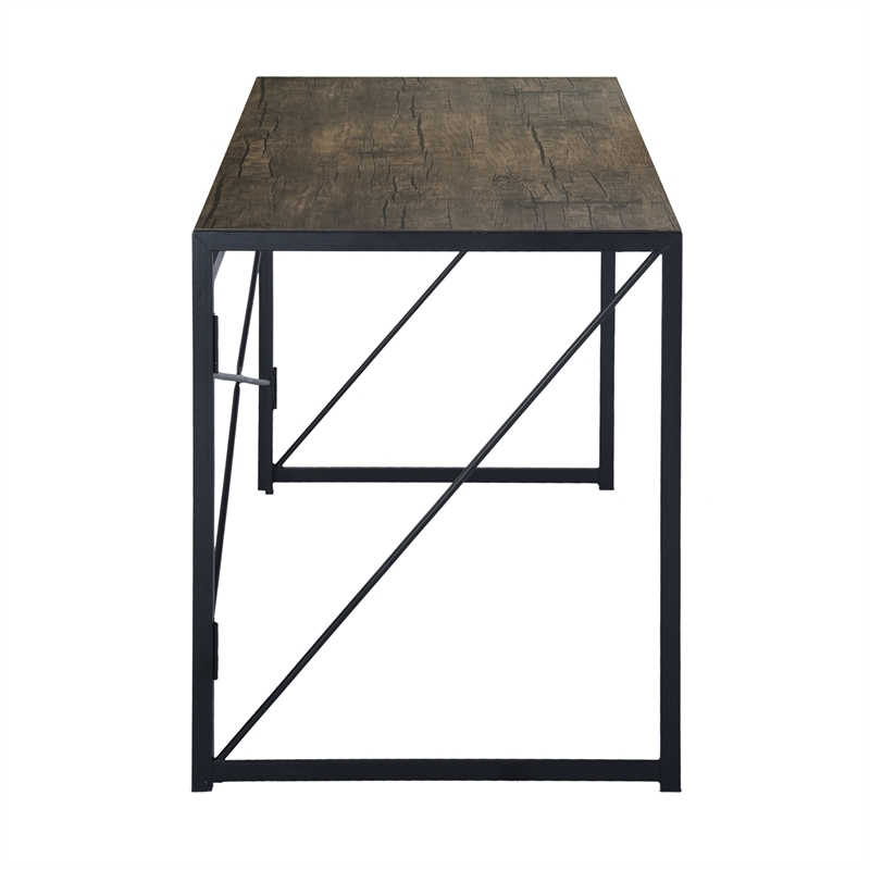 Homycasa 55 inch Home Office Desk Computer Writing Study Table Black