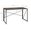 Homycasa 47 inch Home Office Desk Computer Writing Study Table Black