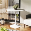 Homycasa Stylish White Round Dining Table with MDF Top