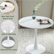 Homycasa Stylish White Round Dining Table with MDF Top