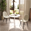 Homycasa Stylish White Round Dining Table with MDF Top