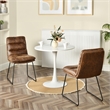 Homycasa Stylish White Round Dining Table with MDF Top