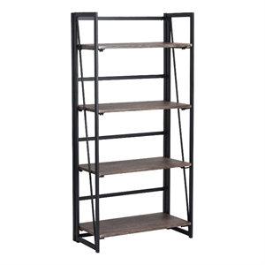 Homycasa 5 Tier Industrial Storage Shelf with Metal Frame Rustic Brown
