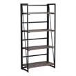 Homycasa 5 Tier Industrial Storage Shelf with Metal Frame Rustic Brown