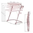 Homycasa Adjustable Folding TV Dining Tray Table with Cup Holder Pink