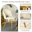 Homycasa Beige Dining Chair Set of 2 Comfortable Upholstered Chairs