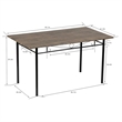 Homycasa 6 Piece Dining Set with PU Leather Seats Perfect for Home Black