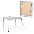 Homy Casa Gray Folding Table with Steel Frame Portable Durable