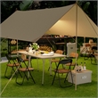 Homy Casa Camel Folding Table with Steel Frame Portable Durable