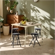 Homy Casa Camel Folding Table with Steel Frame Portable Durable