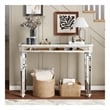 Homycasa Mirrored Console Table with Sleek Glass Top Reflective Silver Legs