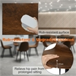 Homy Casa Set of 4 Suede Brown Home Dining Chairs with Black Metal Legs
