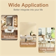 Homy Casa Set of 2 Beige Fabric Reception Chairs with Light Wood Legs