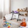 Homy Casa Black Steel Adjustable Folding Kids Desk Table with Cup Holder