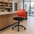 Homy Casa Red and Black PP Back and Fabric Seat Adjustable Retail Checkout Chair
