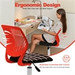 Homy Casa Red and Black PP Back and Fabric Seat Adjustable Retail Checkout Chair