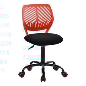 Homy Casa Red and Black PP Back and Fabric Seat Adjustable Retail Checkout Chair