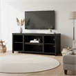 Homy Casa Black Particle Board TV Stand and Media Console for Living Room
