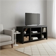 Homy Casa Black Particle Board TV Stand and Media Console for Living Room