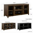 Homy Casa Black Particle Board TV Stand and Media Console for Living Room