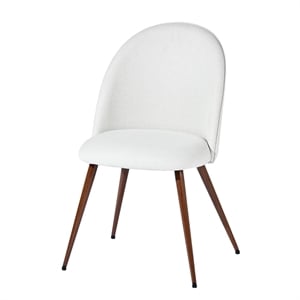 Homy Casa 18.9&quot Upholstered Fabric Dining Chair in Beige (Set of 6)