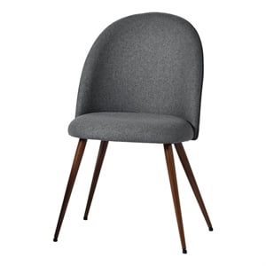 Homy Casa 18.9&quot Upholstered Fabric Dining Chair in Gray (Set of 6)