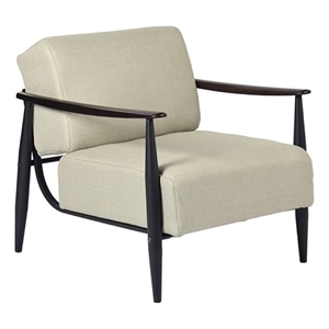 Homy Casa 32&quot Modern Fabric Upholstered Accent Chair in Beige