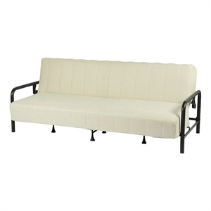 Homy Casa 78&quot Upholstery Fabric Futon Bed in Beige