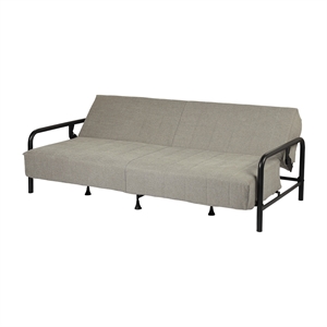 Homy Casa 78&quot Upholstery Fabric Futon Bed in Gray
